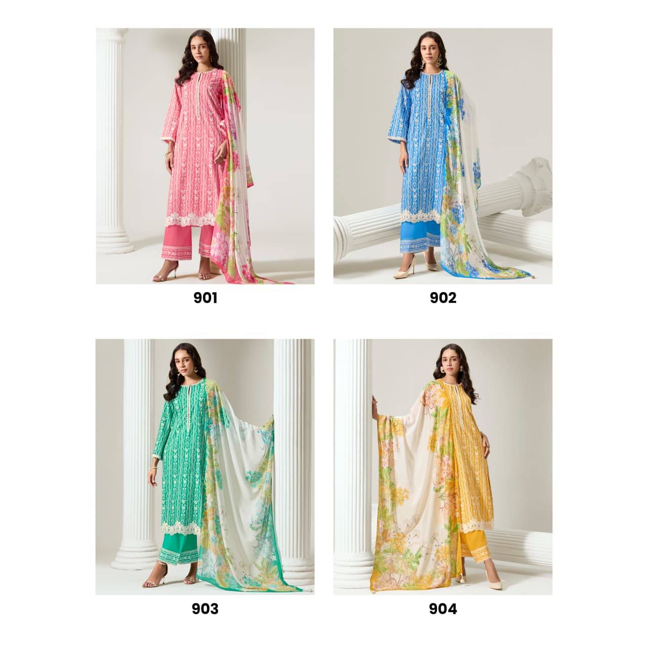 Secret By Kimora suit 901 to 904 Series Stylish Beautiful Colourful Muslin Dresses At Wholesale Price